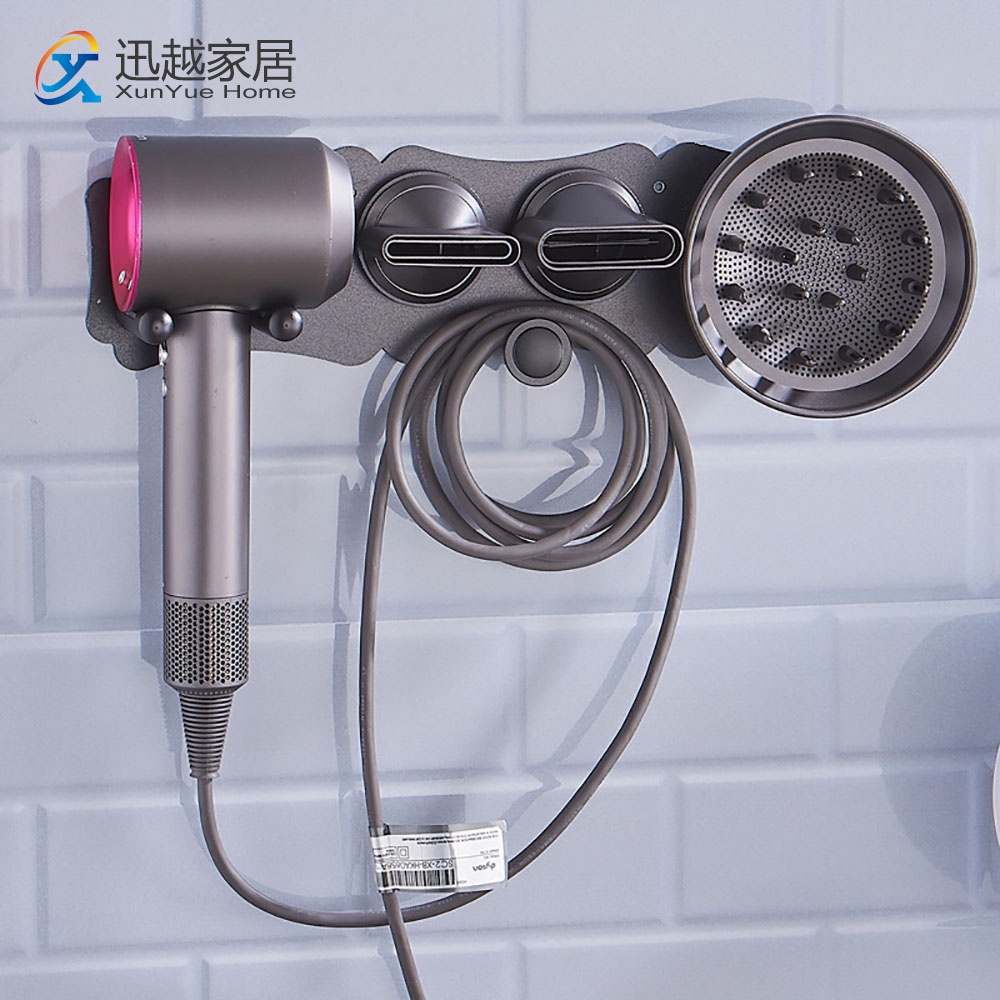 HairDryer Shelves Wall Mounted Aluminum Storage Rack Dyson Special Hair Dryer Holder Stand Bathroom Shelf Accessory