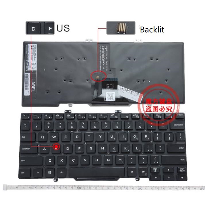 New Us Keyboard With Backlit For Dell Latitude 3400 L3400 5400 7400