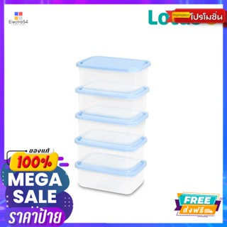 โลตัสกล่องอาหารเหลี่ยมคละสี400มล.X5(สินค้าไม่สามารถเลือกได้)LT FOOD CONTAINER MIX 400ML PACK5 MIXED COLOR(NOT SELECTION)