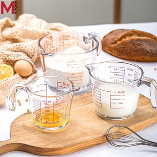 M KITCHEN แก้วตวง ถ้วยตวง ผลิตจากแก้วอย่างหนา เหมาะสำหรับชงกาแฟ ขนาด 350 - 500 - 1000 ml (A5)