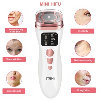 Ultrasonic Mini HIFU RF Fadiofrecuencia Tightening Lifting Therapy Skin Rejuvenation EMS Microcurrent Ultrasound Beauty