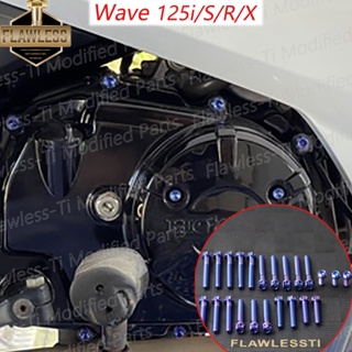 Flawless-Ti Gr5 สลักเกลียวห้องข้อเหวี่ยง สําหรับ Honda Wave125i/R/S