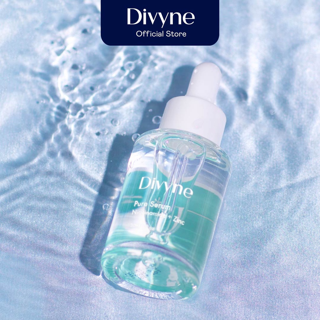 Divyne (ดิไวน์) เซรั่มสิว กระชับรูขุมขน หน้ามัน Divyne Pure Serum Niacinamide + Zinc