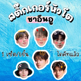 สติ๊กเกอร์ หัวโต ชาอึนอู อึนอู astro Cha eunwoo 1set/6ชิ้น แบบไดคัทแล้ว