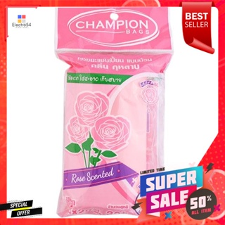 แชมเปี้ยน ถุงขยะแบบม้วน กลิ่นกุหลาบ ขนาด 18x20 นิ้ว 30 ใบChampion Roll Garbage Bags Rose Scent Size 18x20 Inch 30pcs