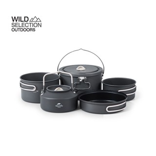 หม้อสนาม  Naturehike ชุดหม้ออลูมิเนียม Aluminum Alloy Camping Pot set CNH22CJ002