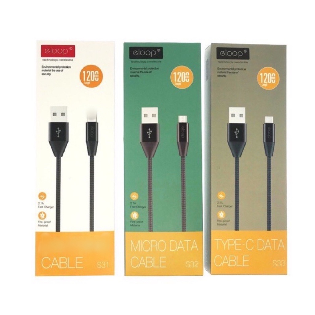 [ แพ็คส่ง 1 วัน] Eloop S31 / S32 / S33 สายชาร์จ USB Data Cable L Cable / Micro USB / Type C 2.1A ของแท้ | Orsen ของแท้10 - รูปที่ 7