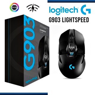 (G903) WIRELESS MOUSE (เมาส์เกมมิ่งไร้สาย) LOGITECH 25600DPI HERO 25K มีไฟRGB ใช้ได้ทั้งบนมือขวาและซ้าย (ประกัน 2 ปี)