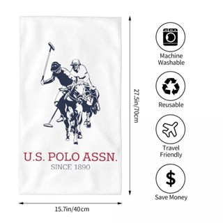 Us Polo Assn (5) ผ้าขนหนู ทรงสี่เหลี่ยม ดูดซับน้ํา ขนาด 70x40 ซม. สําหรับเล่นกีฬา โยคะ ฟิตเนส วิ่ง