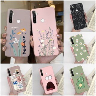 เคสโทรศัพท์มือถือแบบนิ่ม ผิวด้าน ลายการ์ตูนฉลากดอกไม้น่ารัก แฟชั่น สําหรับ Oppo Realme 5 Oppo Realme 5 5i 5s c3 6i Realme5 Realme6i