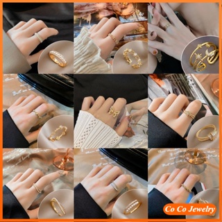 แหวนมุกเปิด สไตล์เกาหลี สําหรับผู้หญิง เครื่องประดับแฟชั่น COCOJEWELRY