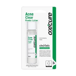 Oxe'cure แป้งน้ำโลชั่น ลดสิวผด ผื่นแพ้ คุ้มมัน สูตรเข้มข้น 25 ml Acne Clear Powder Lotion 10OX00104 oxecure อ๊อกซีเคียว