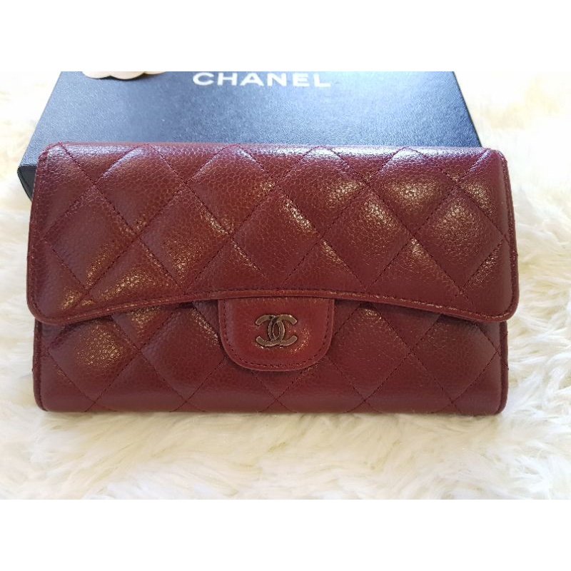 Chanel trifold long wallet bag