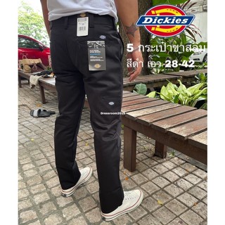 กางเกงขายาว dickies 5 กระเป๋าขาทรงสลิมกึ่งเดฟรุ่น 801 พร้อมส่งเอว28-42มีเก็บเงินปลายทาง