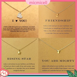 (micmicell) เครื่องประดับสร้อยคอโชคเกอร์แฟชั่นสตรีจี้หัวใจรักดาวช้าง