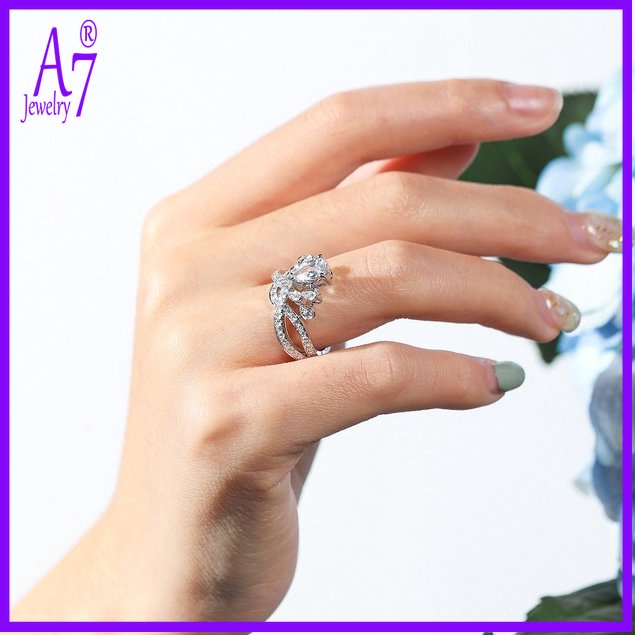 A7 | พลอยสีเพชรรูปลูกแพร์หรูหรา Z432