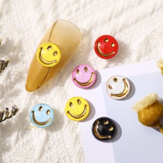 10 ชิ้น / ถุง สว่านเล็บ น่ารัก หน้ายิ้ม อิโมจิ เล็บ เลื่อม อุปกรณ์ตกแต่ง