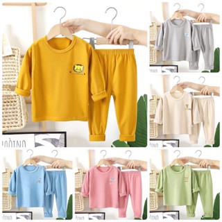 พร้อมส่ง 📣ชุดเซ็ทเด็กสีพื้นผ้าสำลีนุ่ม size 73-140📣