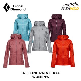 เสื้อกันฝน BLACK DIAMOND TREELINE RAIN SHELL WOMEN บาง เบา เก็บได้เล็ก ระบายอากาศ และกันน้ำได้