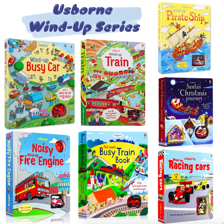 Usborne Wind-up Series สําหรับทารกและเด็กวัยหัดเดินเล่นและเรียนรู้ You道书 เครื่องยนต์ไฟรถไฟ
