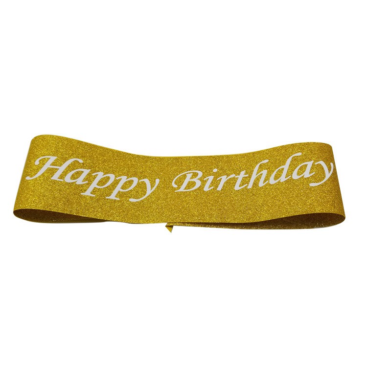 ส่งไว สายสะพายวันเกิด Happy Birthday วิบวับ วิบวับ ราคา ถูกที่สุด ดีลบีเคเค แกลเลอรีภาพที่ 8