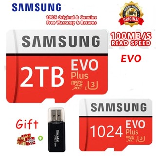 พร้อมส่ง ของแท้ เมมโมรี่การ์ด Samsung EVO plus 1tb micro Sd Card 512GB ความเร็วสูง สําหรับโทรศัพท์มือถือ แท็บเล็ต กล้อง