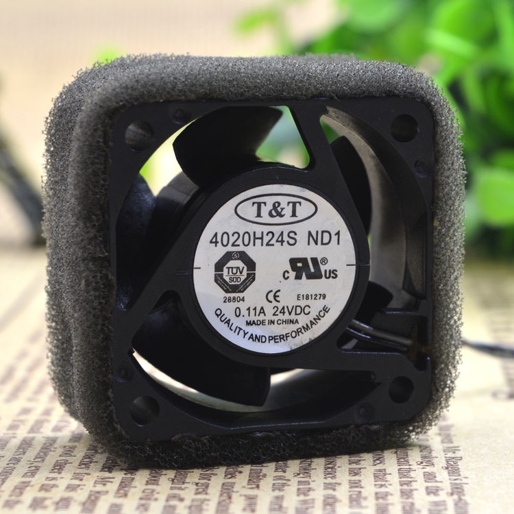 YTH T&T 4020 24V 0.11A 4020H24S ND 1 2WIRES พัดลมระบายความร้อน