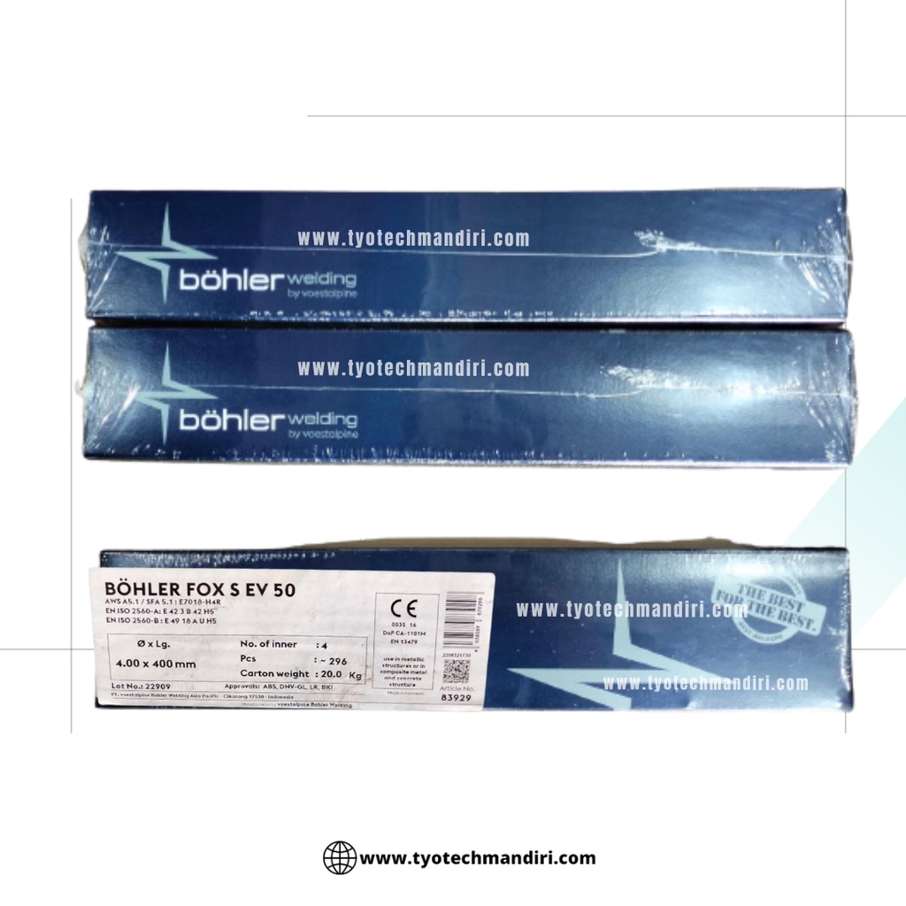 BOHLER FOX S EV 50 E7018-H4R 4.0 MM ลวดเชื่อม TIG