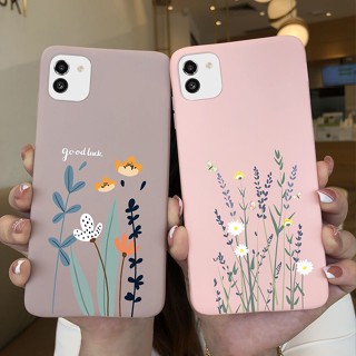 เคสโทรศัพท์มือถือ ซิลิโคนนิ่ม ลายดอกไม้ ไดโนเสาร์น่ารัก แฟชั่น สําหรับ Samsung A03 Galaxy A03 A 03