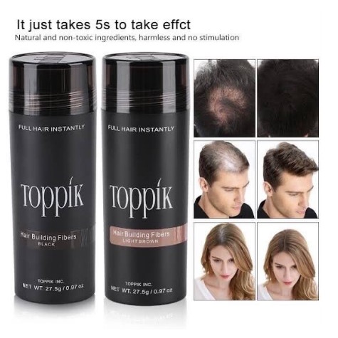 ผงโรยหัว Toppik ไฟเบอร์ ปิดผมบาง  เพิ่มผมหนาผงไฟเบอร์เพิ่มผมหนา ปิดผมบาง ปิดผมบาง