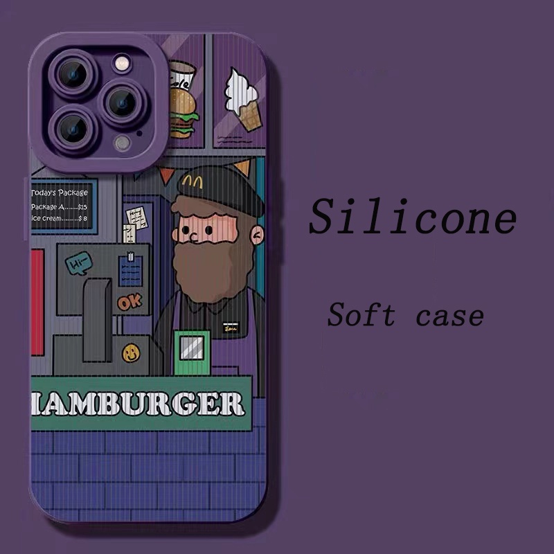 silicone soft case a bearded clerk เคส compatible for iPhone 14 pro max 13 pro max 12 pro max 11 pro max ix xr xs max case #6