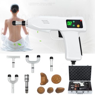 Adjustable Spine Chiropractic Instrument 4 Level 10 Heads Electric Bone Correction Gun Activator Cervical Therapy back M