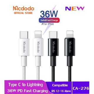 Mcdodo สายชาร์จเร็ว 36W PD Type C เป็น iP สําหรับ iP 14 Pro Max 13 Pro Max 12 11 Xr 8 7 6s CA-276