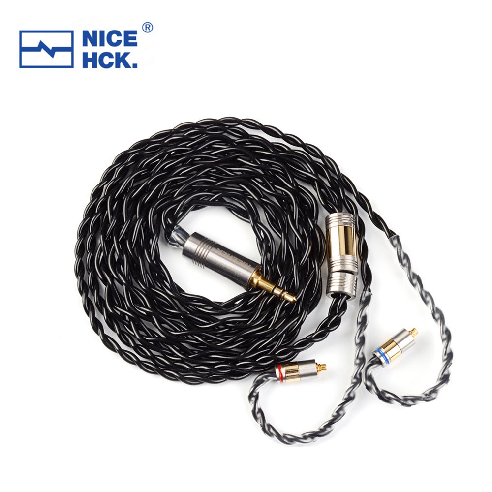 Nicehck BlackCat สังกะสีทองแดงน้ํามัน Soaked หูฟังอัพเกรดสาย 3.5/2.5/4.4 มม.MMCX/2Pin/QDC