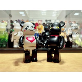 (ของแท้) คู่ Be@rbrick Series 23 Animal &amp; Secret Animal: Runepanda &amp; Black cat by Rune Naito (Bearbrick)