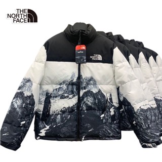 The NORTH FACE เสื้อแจ็กเก็ต ผ้าฝ้าย 100% ปักลายโลโก้ภูเขาหิมะ กันน้ํา อบอุ่น แฟชั่นฤดูหนาว สําหรับผู้ชาย และผู้หญิง