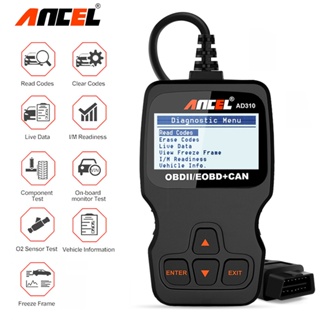 Ancel AD310 เครื่องสแกนเนอร์ OBD2 OBD 2 แบบมืออาชีพ สําหรับรถยนต์