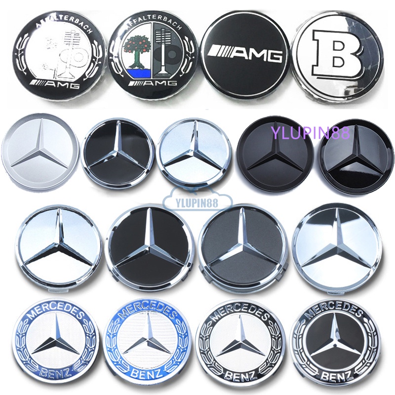 รถศูนย์ล้อ Hub Caps Badge ตกแต่งล้อฝาครอบ Center Hcap สําหรับ Mercedes Benz Mclaren AMG W123 W110 W201 W100 W115 W124 W203 C180 C300 A45 CLA45 GLA45 C43 C63 A180 A200