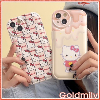 🔥 กันกระแทกเคสไอโฟน11 Hello Kitty เคส IPhone 14 Pro ซิลิโคนนุ่มถุงลมนิรภัยฝาครอบกล้องป้องกันสำหรับ เคสApple iPhone 14 X เคส i8plus iPhone11 เคสi11 6 12 SE3 7 11 เคสไอโฟนXs 6s xr 8 plus XS Max 13 Pro Max เคสไอโฟนSE2 2020 เคสไอโฟน7พลัส KT Cat Case