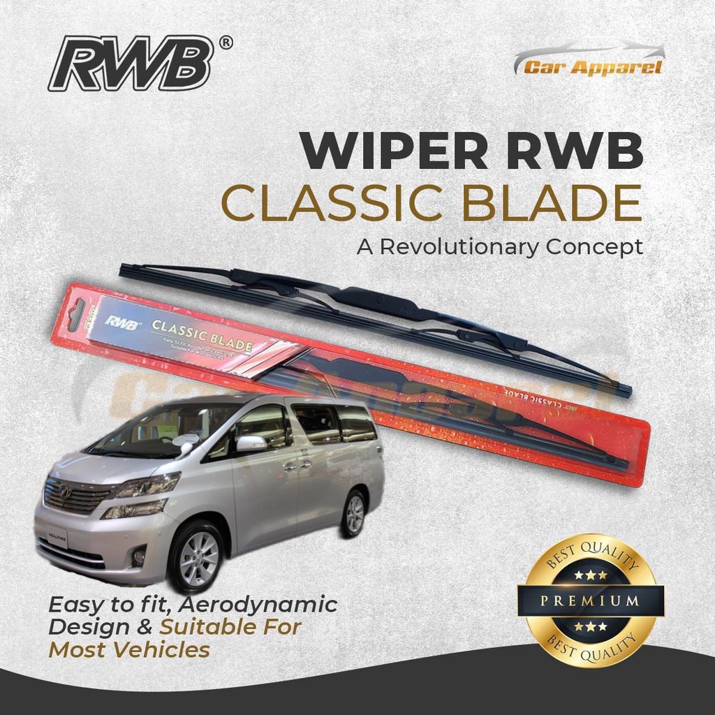 ที่ปัดน้ําฝน RWB Classic Velfire GGH20W 2008-2014 Hybrid / Windshield Velfire GGH20W