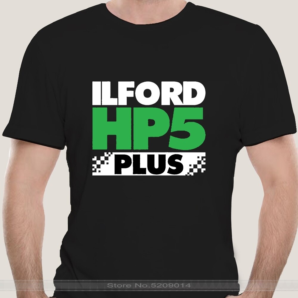 เสื้อยืดแฟชั่นผู้ชายผ้าฝ้ายแบรนด์ teeshirt ILFORD Hp5 Plus Film Logo o-neck xs-3xl t เสื้อสําหรับชาย
