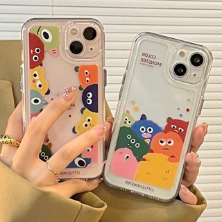 เคสซิลิโคนใส ลายมอนสเตอร์น่ารัก กันกระแทก สําหรับ IPhone 14 13 12 11 Pro Max XS X XR 8 7 Plus 6S