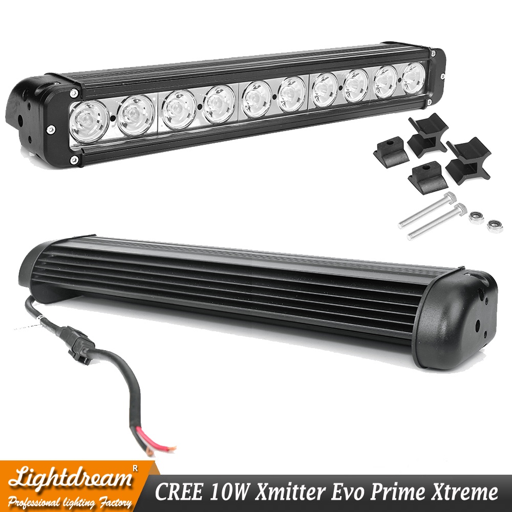 4x4 led off road light bar 40W 60W 120W 180W 240W Single Row 10W led Work light bar Spotlights x1pc
