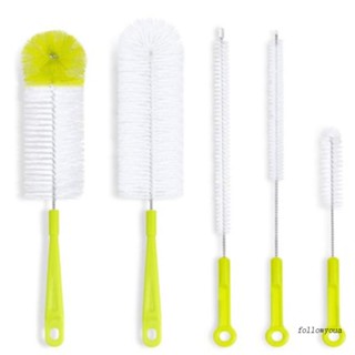 Fol ชุดแปรงทําความสะอาด ด้ามจับยาว 5 ชิ้น สําหรับทําความสะอา…