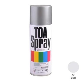 สีสเปรย์ อเนกประสงค์ TOA รุ่น 0017 ขนาด 400 ซีซี. สีเงิน