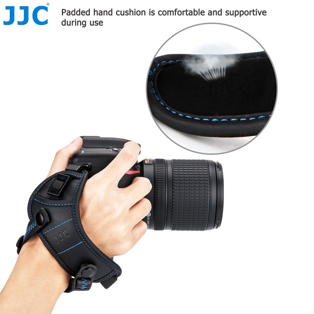 JJC HS-PRO1M สายคล้องข้อมือทั่วไป สําหรับกล้อง DSLR ARCA SWISS ปลดเร็ว พร้อมซ็อกเก็ต 1/4 นิ้ว -20 สําหรับกล้องมิเรอร์เลส Canon Nikon Sony Panasonic Olympus และกล้อง DSLR อื่นๆ
