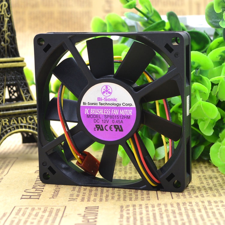 SZ SP801512HM DC12V 0.45A 3WIRES 8CM CM CASE FAN