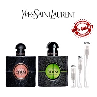 ขายน้ำหอมแบรนด์แท้ 100% Black Opium EDP &amp; Black Opium Eau de Parfum Iillicit Green 2ml/5ml/10ml