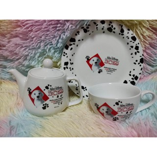 ❤🐶️Walt Disney ❤️🐕102 Dalmatians❤️🐕🐶Tea pot 🐕 Plate and Mug Set🐶 น่ารักสุดๆเลยจ้า❤️🐶🐕