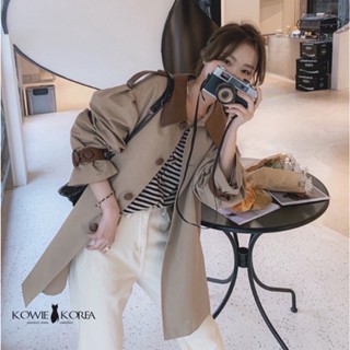 Kowie Coats ( 2001 )  Dark Brown Coat เบลเซอร์สีน้ำตาลปกหนัง price 1690฿ พร้อมส่ง